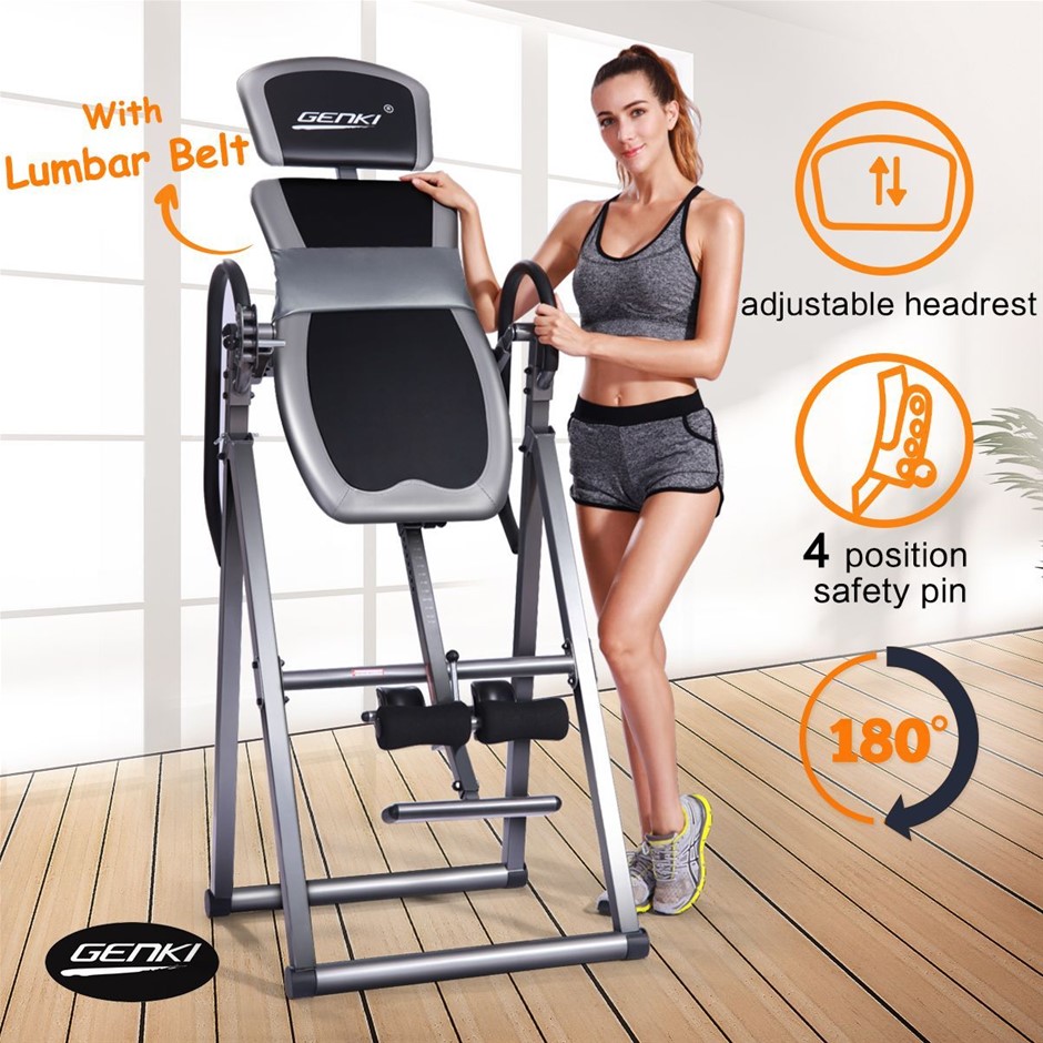 GENKI Inversion Table 4 Position Gravity Back Stretcher Exercise Bench
