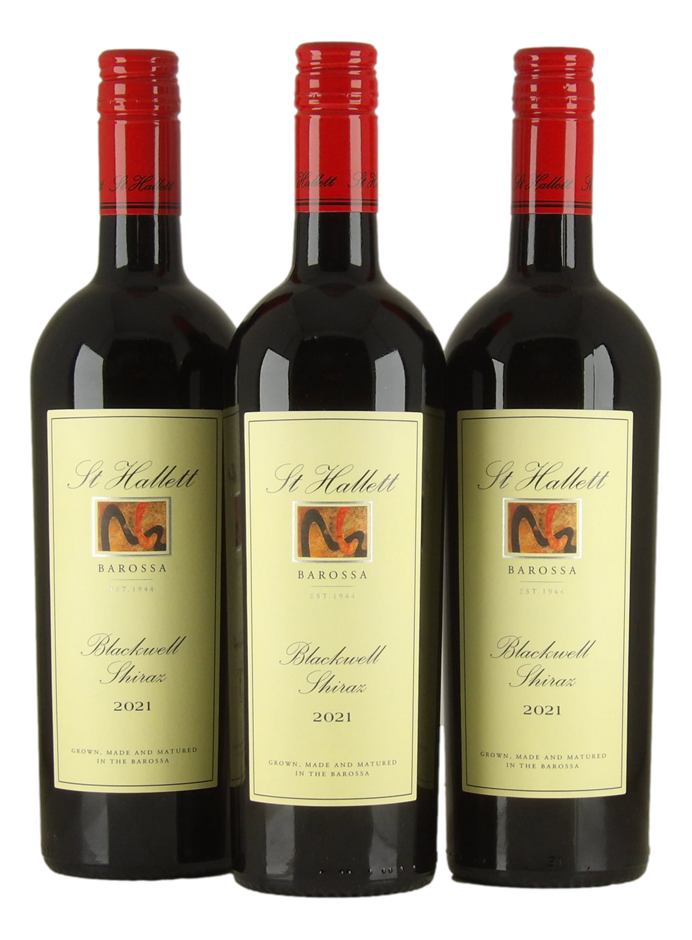 St Hallett Blackwell Shiraz 2021 (3x 750mL).