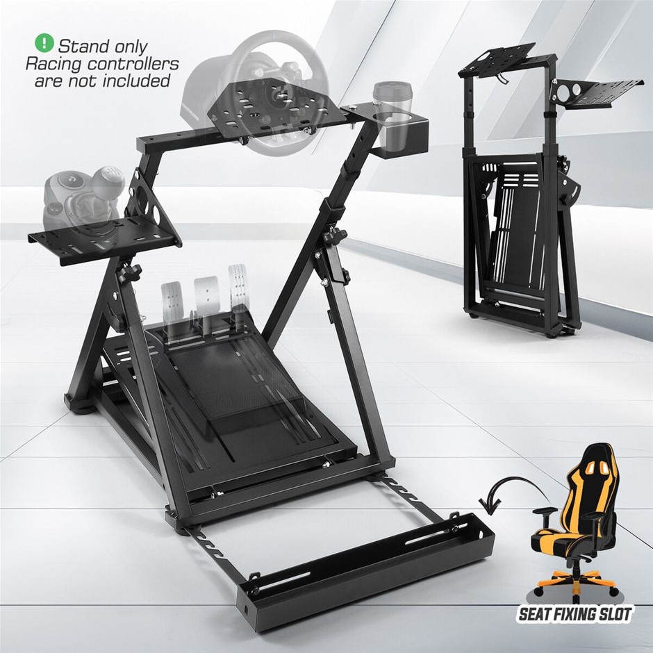 Foldable Racing Simulator Wheel Stand Cockpit for Logitech Thrustmaster