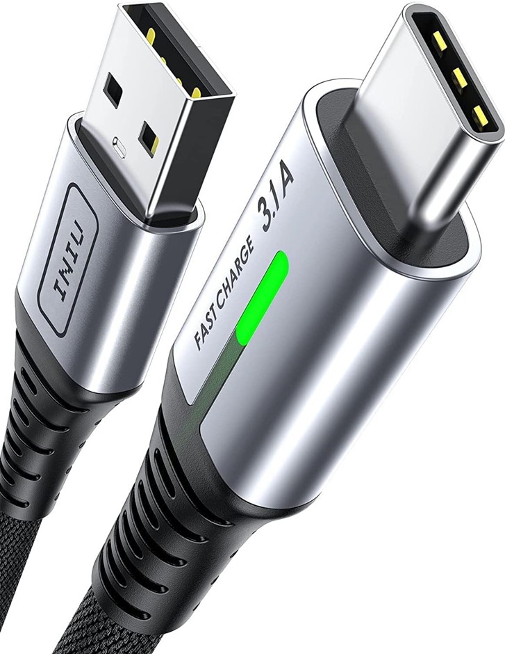 3 x INIU USB A to USB C Cable, QC 3.0 Fast Charging USB C Charger Cable, Ny