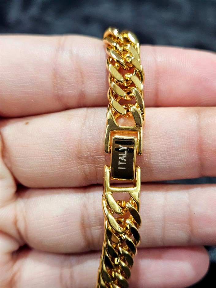 18k Italy Stamped Yellow Gold Filled Chain-Quality Guarantee-50cm