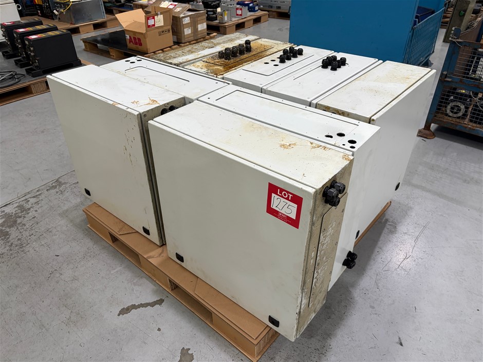 Pallet of 9x Assorted Electrical Control Cabinets
