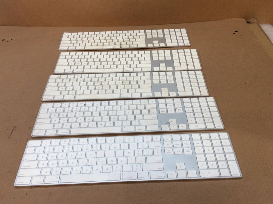 Apple A1843 Magic Keyboard with Numeric Keypad (Lot of 5)