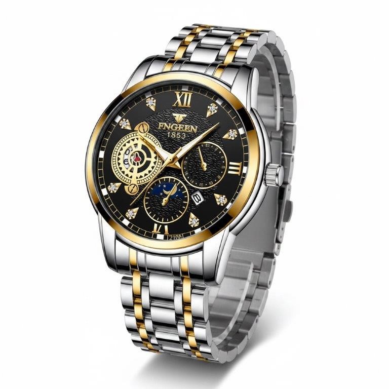 Jewelz Merchants Men’s Luxury Two-Tone Watch – Father’s Day Special