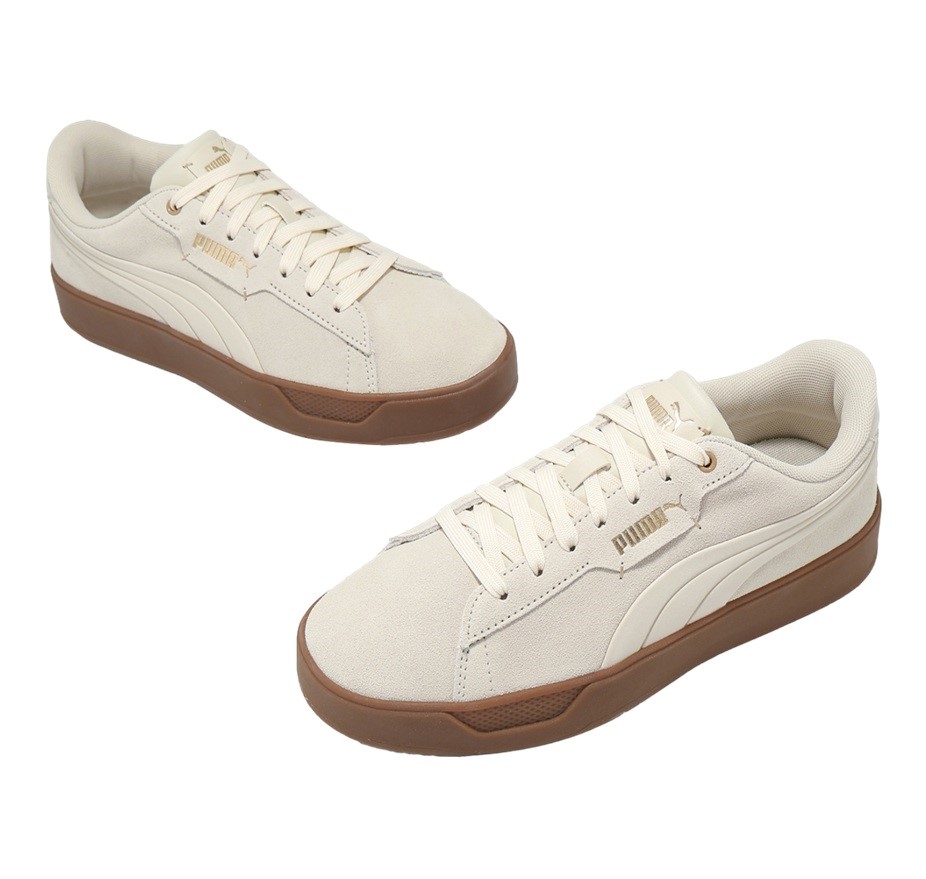 PUMA Women's Smash Belle SD Shoes, Size US7, Alpine Snow/Gold Gum (02), 233