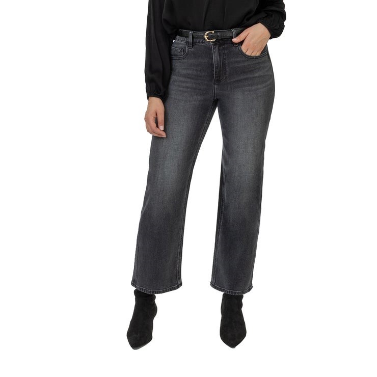 WELL WORN Women's Jeans, Size 32x30, 58% Cotton, Washed Black. NB: two hole