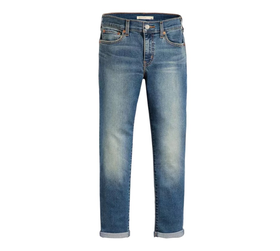 LEVI'S Women's Mid-Rise Boyfriend Jeans, Size 30x27, Medium Indigo (0321),