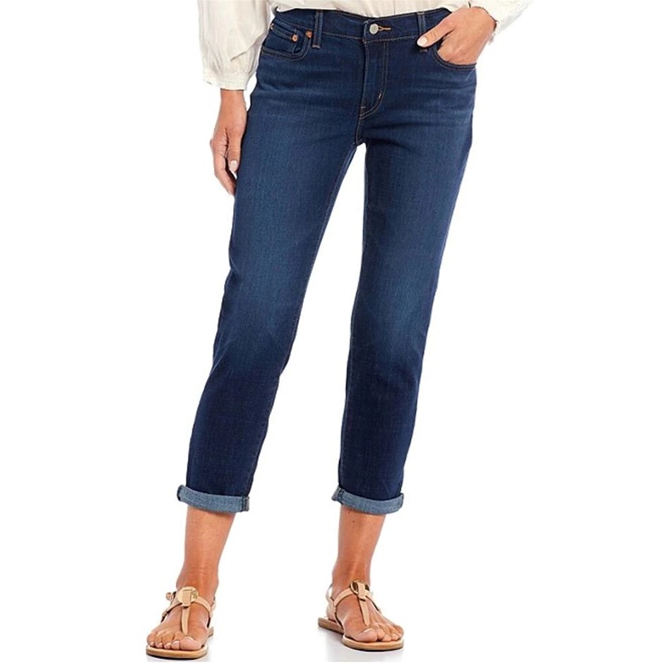 LEVI'S Boyfriend Mid Rise Jean, Size 30x27, Marine Obedience/Dark Wash (016