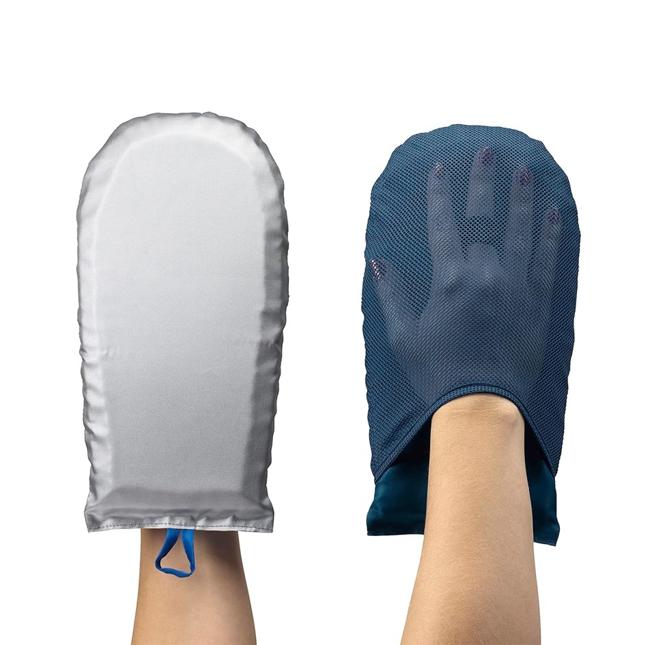 5 X CONAIR Complete Care Protective Garment Steaming Mitt, Silver and Blue