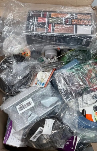 Assorted Household Items Incl: Pan, Microwave Splatter Lids, Storage Contai