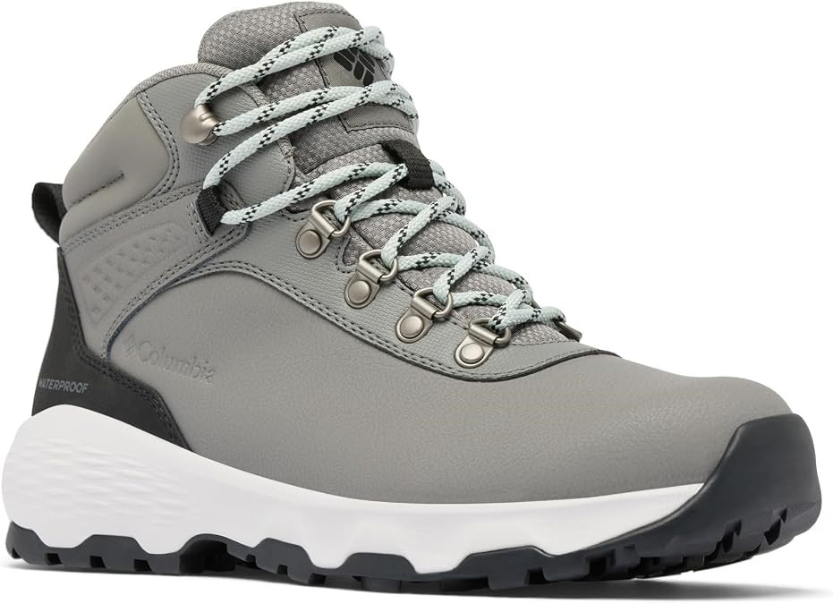 Columbia Women's Newton Wander Leather Hiking Shoe Quarry Cool Green US5