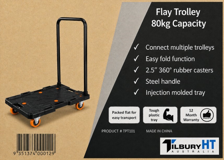 Flay Trolley 80kg Capacity