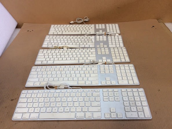 Apple A1243 full-size aluminum Keyboard (Lot of 5)