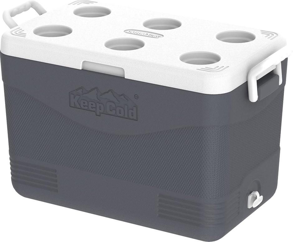 DURAMAX Picnic Icebox 46L, High Performance Cool Box with PU Insulation