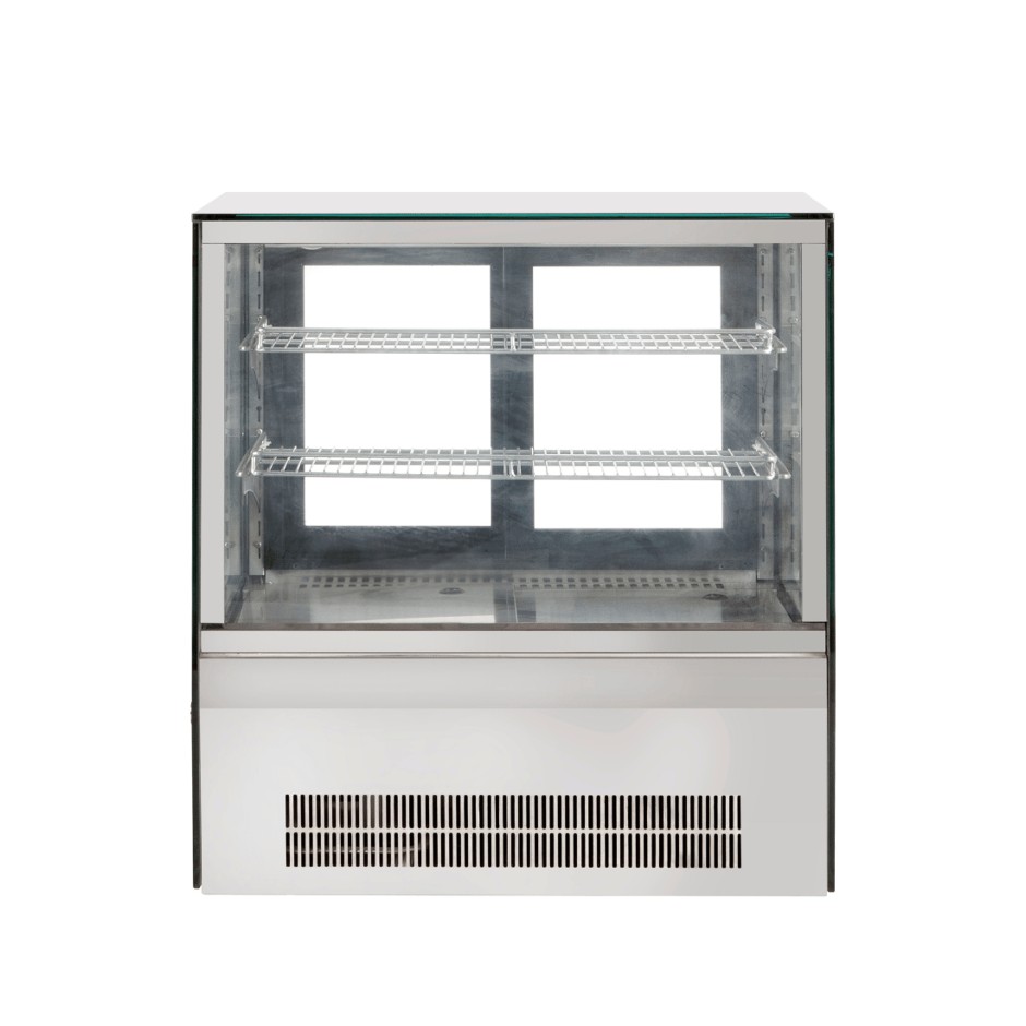 Counter Top Square Glass Cold Food Display