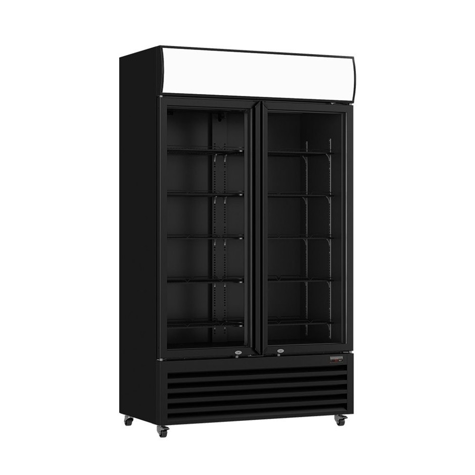 <p>Double Glass Door Colourbond Upright Drink Fridge</p>