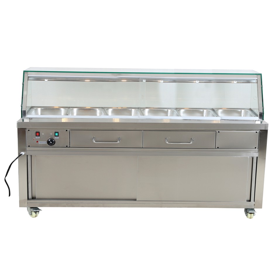 <p>Heated Food Display with Glass Top</p>