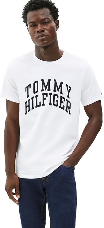 TOMMY HILFIGER Men's Becker Tee Shirt, Size L, Optic White Th, 78JB745. RRP