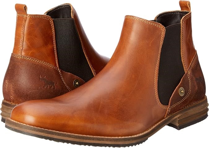 WILD RHINO Men's Hugh Chelsea Boot, Cognac, EU 46/US13. Buyers Note - Disc