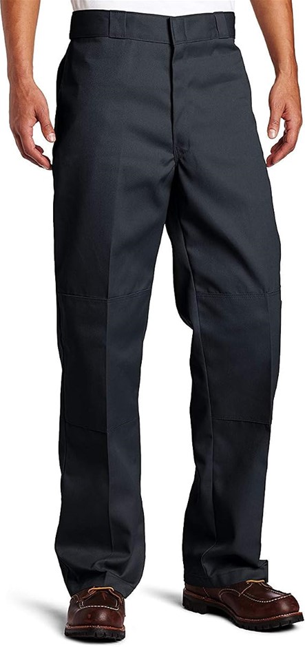 DICKIES Men's Loose Fit Double Knee Twill Work Pant, 31W x 30L, Charcoal Gr