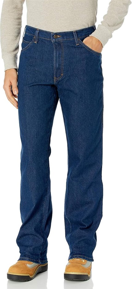 DICKIES Men's Flex Carpenter Denim Pant, Rinsed 40W x 32L, Indigo Blue, DD2