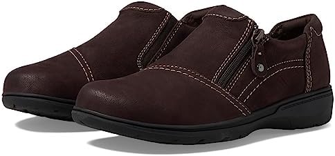 CLARKS Women's Carleigh Ray Oxford Shoes, US12M/UK9.5/EU44, Dark Brown Leat