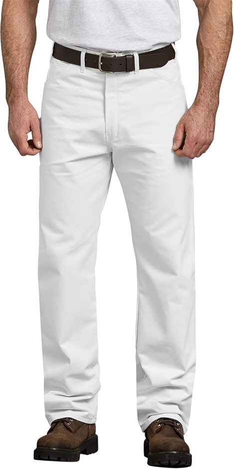 DICKIES Men's Relaxed-fit Painter's Utility Pant, 36W x 30L, White, 1953WH.