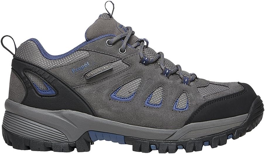 PROPET Men's Ridge Walker Low Hiking Sneakers, Size 8.5XX(5E), Black/Grey,
