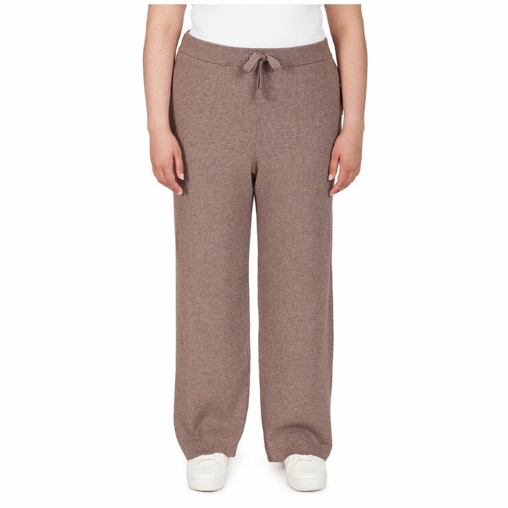 TKEES Women's Ribbed Knit Pants, Size S, Brown. Buyers Note - Discount Fre