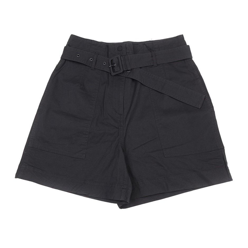 SABA Women's Belted Short, Size 10, Cotton/Elastane, Charcoal. Buyers Note