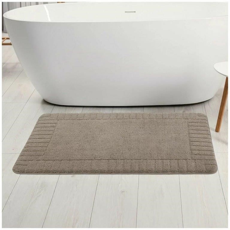 YMF Memory Foam Bath Mat, 60cm x 91cm, Taupe.