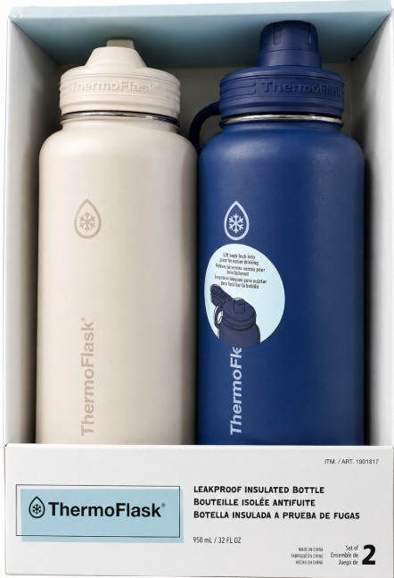 THERMOFLASK Classics Insulated Stainless Steel Water Bottle with Leakproof