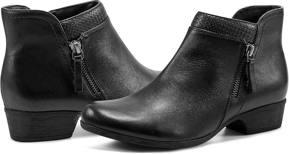 ROCKPORT Women's Carly Bootie Ankle Boot, US7/EU37.5, Black Leather, CH3960