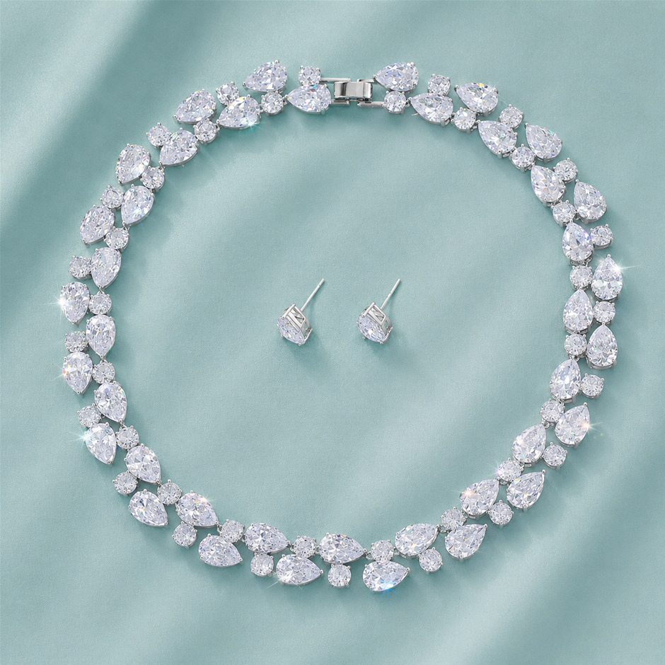 Stunning Tennis AAA+ Cubic Zirconia Jewellery Set