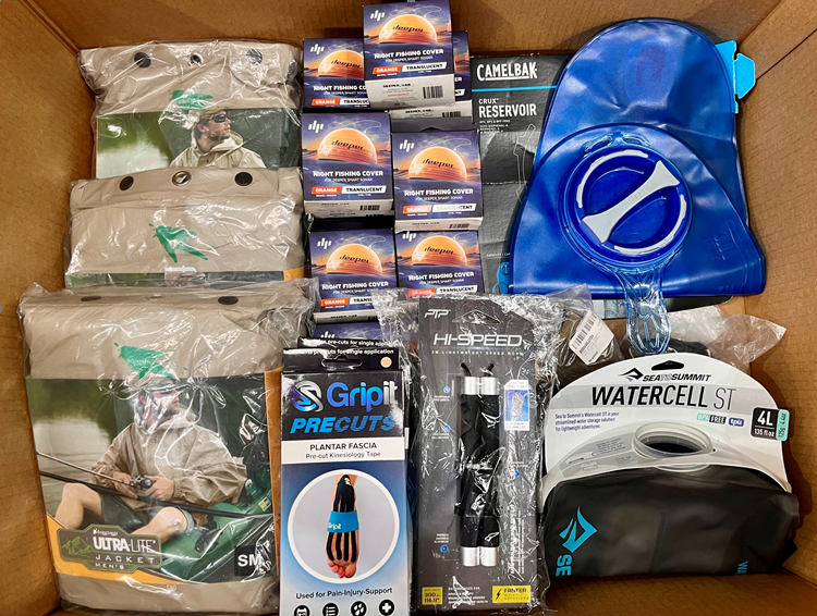 Assorted Outdoor Sports Products Including CAMELBAK, DEEPER, SEATOSUMMIT &