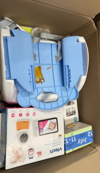 Assorted Box of Baby Items. NB: Items may not be in original packaging and