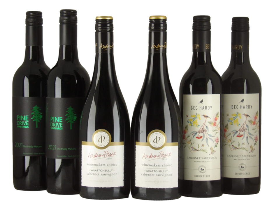 Mixed Red Wine Pack (6x 750mL), Multi Region.