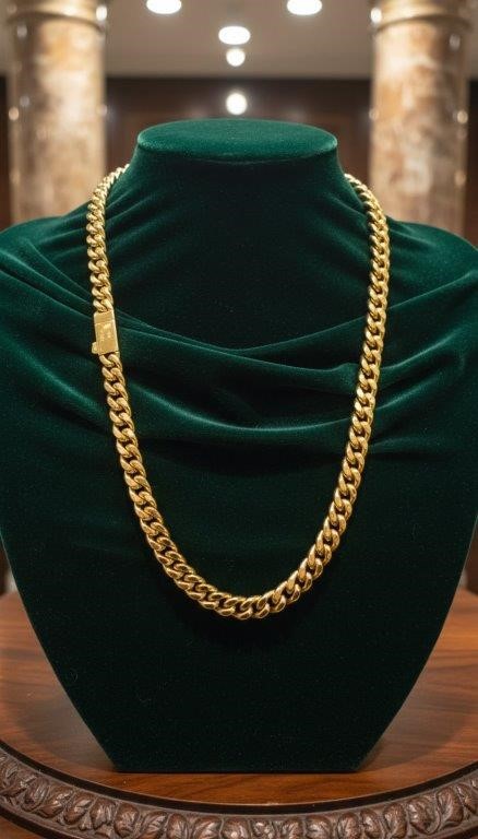 18k Italy Stamped Triple Yellow Gold Plated Chain-Quality Guarantee-70cm