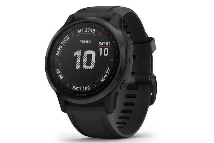 GARMIN Fenix 6S Pro Smart Watch Black w/ Black Band 010-02159-15. NB: Used,