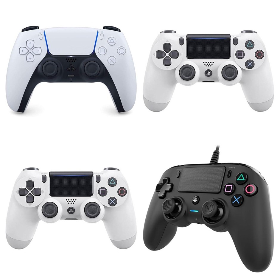 4 x PLAYSTATION Controllers. 1 x PLAYSTATION DualSense Wireless Controller