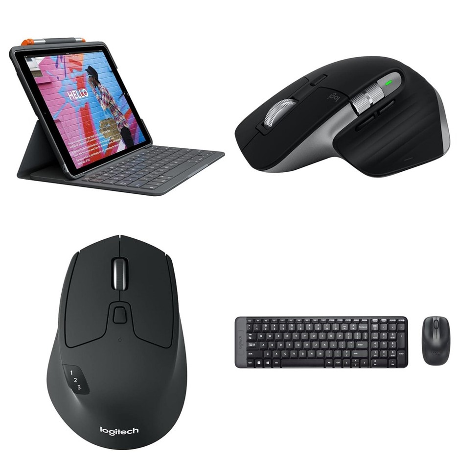 4 x LOGITECH Accessories. 1 x LOGITECH Slim Folio for iPad (7th, 8th, & 9th
