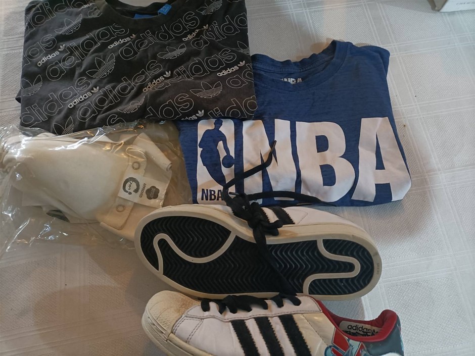 Adidas Scotty  76 Graffiti US 7, Adidas and NBA Shirts M-Xl SMA elastic gr