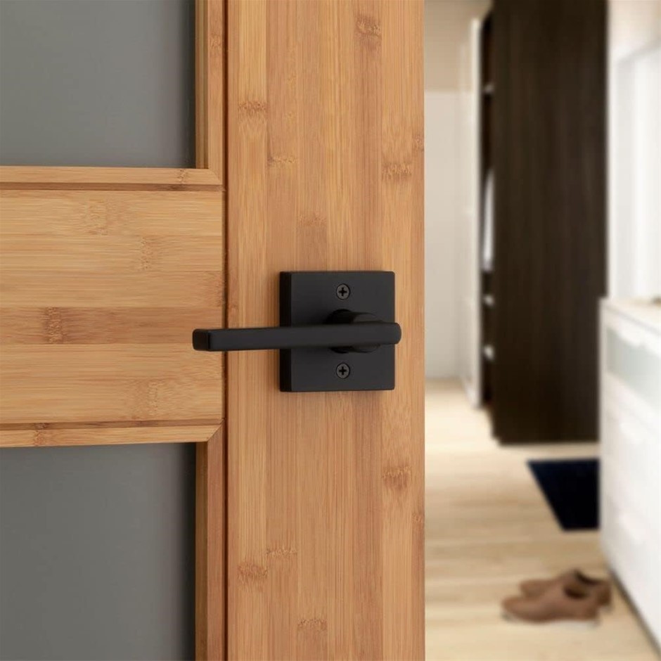 KWIKSET Halifax Interior Privacy Door Handle with Lock, Door Lever for Bath