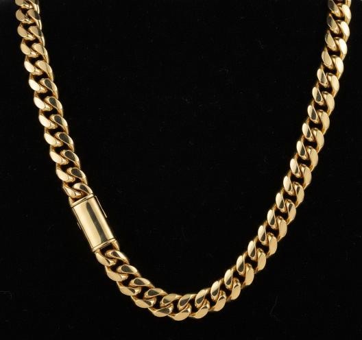 Jewelz Merchants Cuban Link Chain Necklace-Quality Guarantee-55cm-12mm