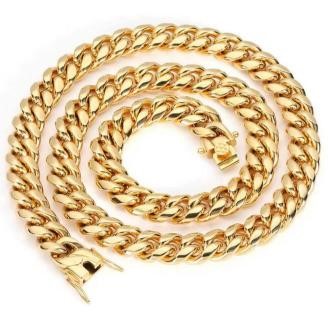 Jewelz Merchants Cuban Link Chain Necklace-Quality Guarantee-60cm-10mm