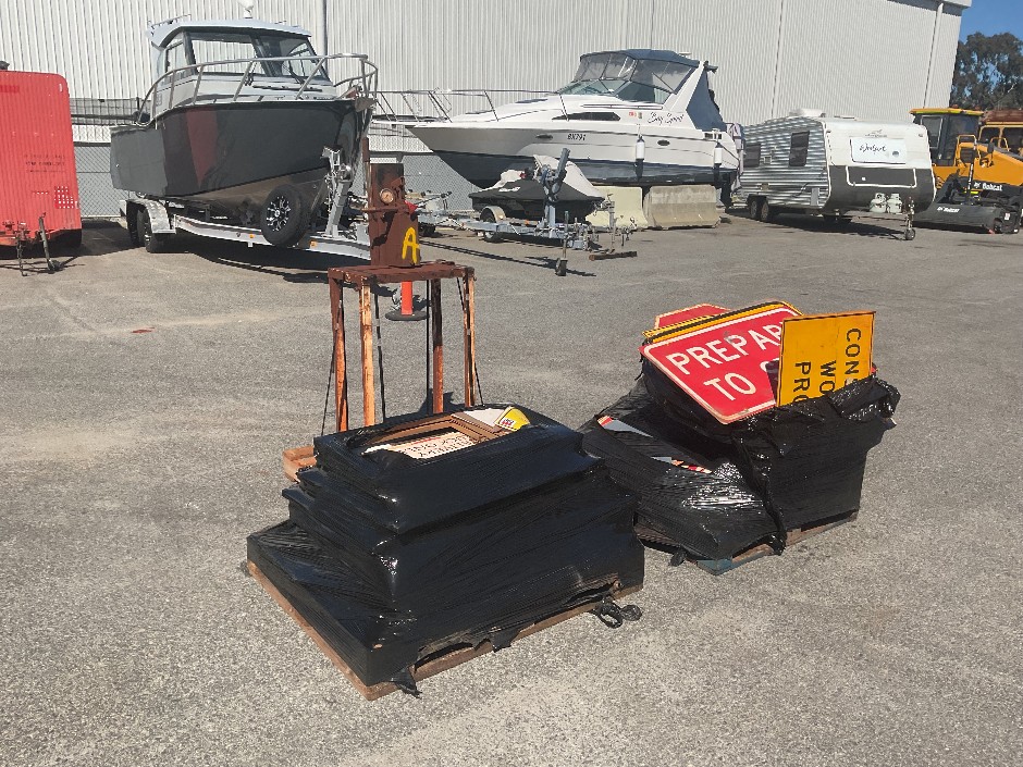 Two Pallets of Various Road Signs