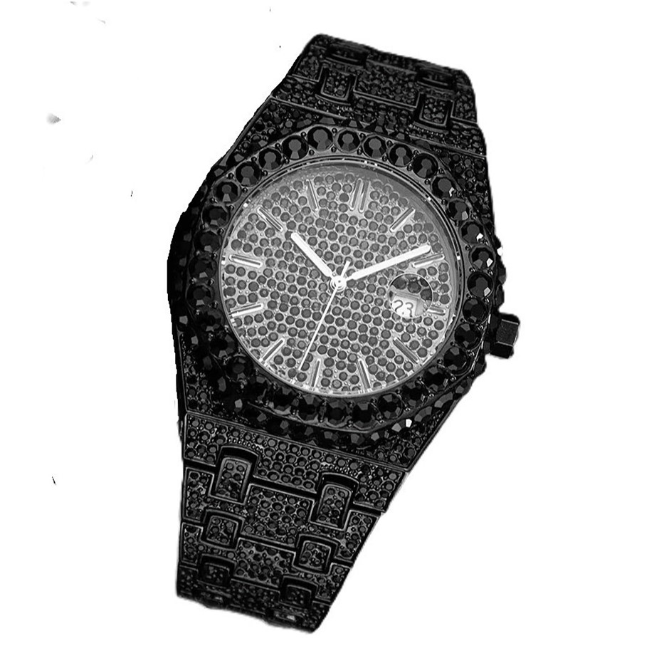 Black Diamond Blinged-Out Watch