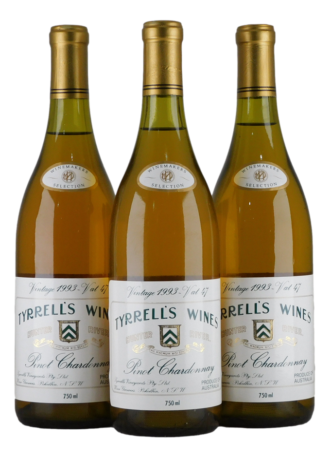 Tyrrell`s Winemakers Selection VAT 47 Pinot Chardonnay 1993 (3x 750mL)