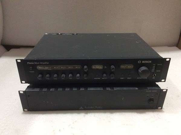 Bosch Plena PLE-2MA240 & Australian Monitor AMIS 120P Amplifiers Lot of 2