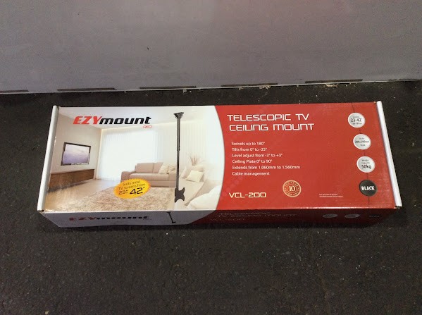 Ezymount Red VCL-200 Telescopic TV Ceiling Mount - New